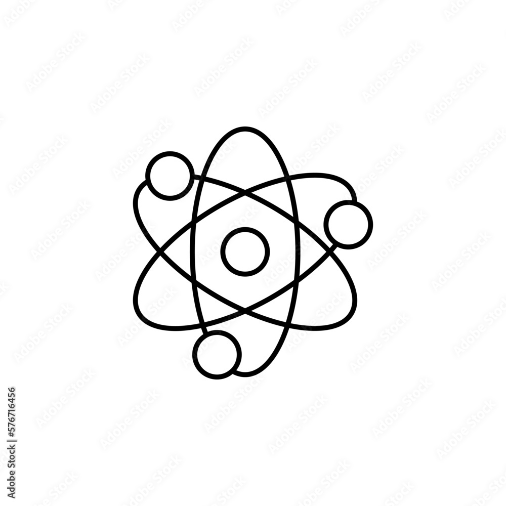 Poster atom outline icon. simple vector for ui and ux, website or mobile application on white background
