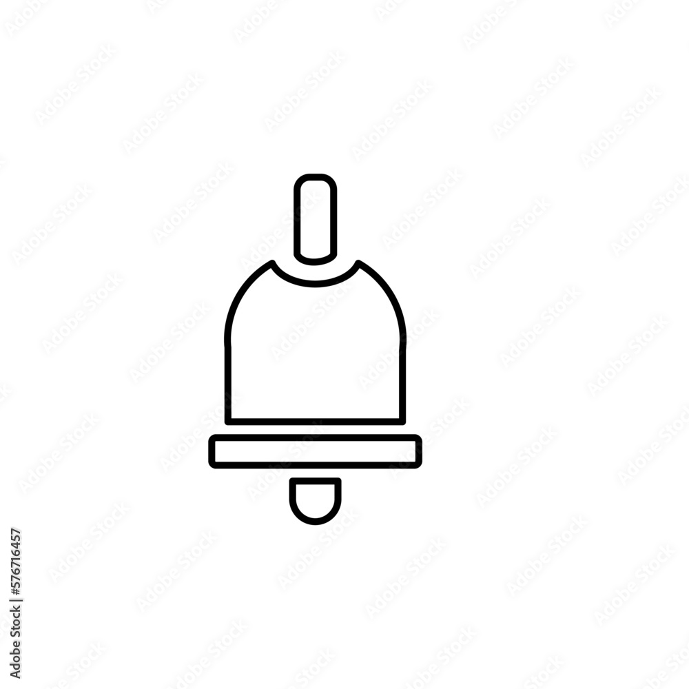 Poster bell outline icon. simple vector for ui and ux, website or mobile application on white background