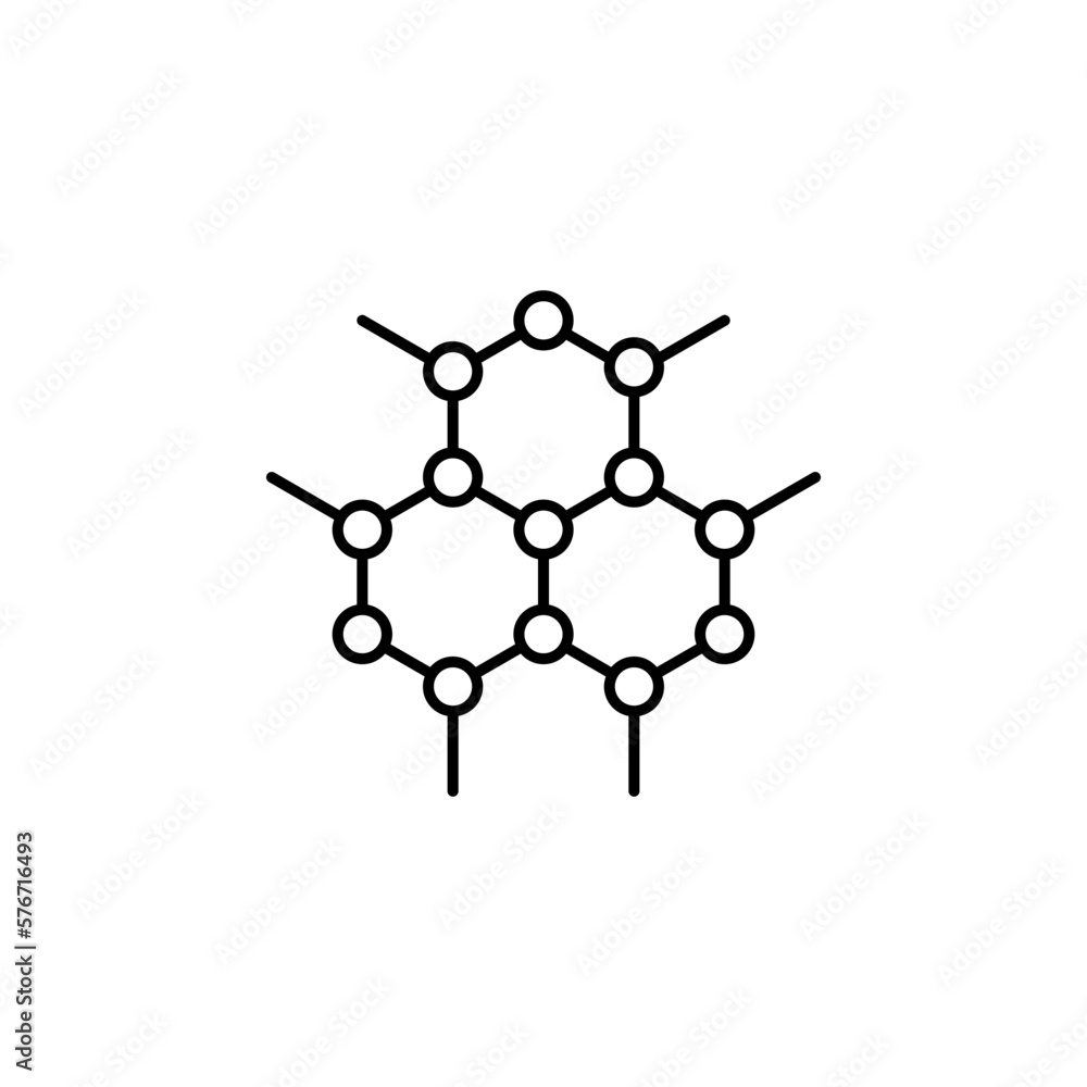 Poster molecule outline icon. simple vector for ui and ux, website or mobile application on white backgroun