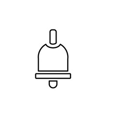 bell outline icon. Simple vector for UI and UX, website or mobile application on white background