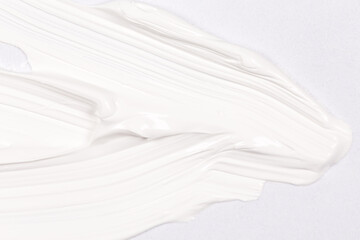 Paint brush stroke over the white paper