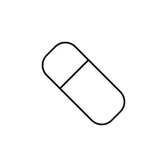 eraser outline icon. Simple vector for UI and UX, website or mobile application on white background