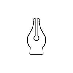 Fountain pen nib outline icon. Simple vector for UI and UX, website or mobile application on white background