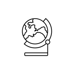 globe outline vector icon