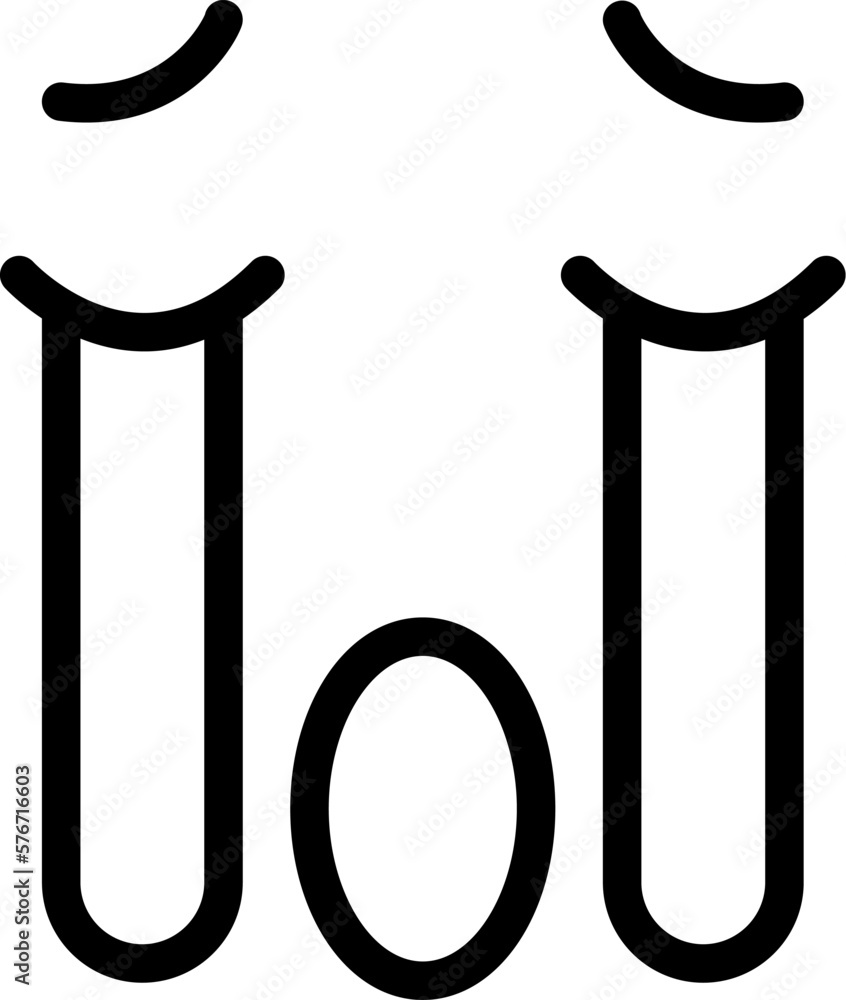Poster loudly, crying, face icon. simple thin line, outline vector of emotion icons for ui and ux, website 