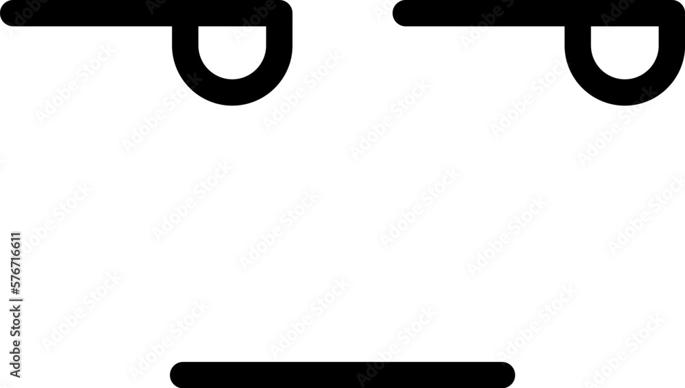 Poster unamused, face icon. simple thin line, outline vector of emotion icons for ui and ux, website or mob