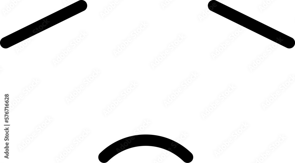Poster disappointed, face icon. simple thin line, outline vector of emotion icons for ui and ux, website or