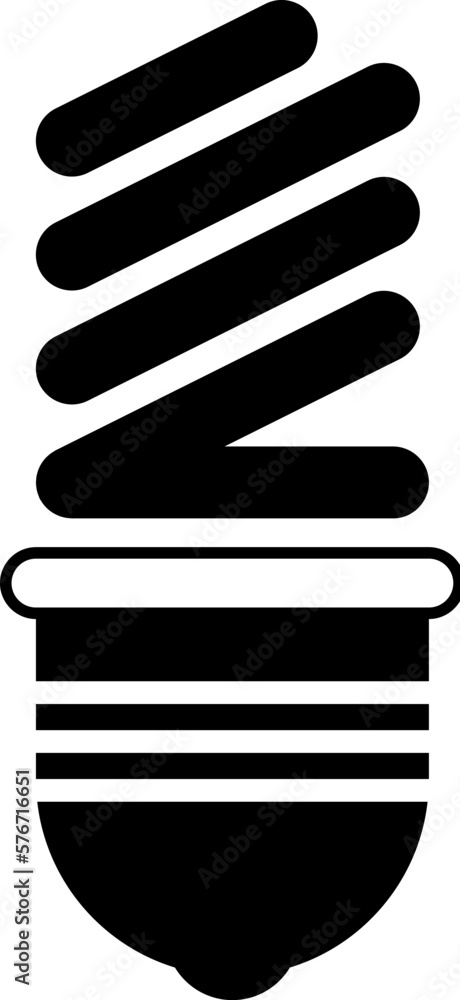 Poster fluorescent light bulb icon. simple glyph vector of energy for ui and ux, website or mobile applicat