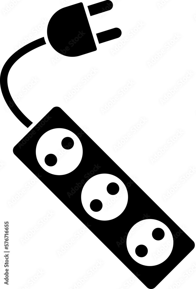 Aufkleber extension cord icon. simple glyph vector of energy for ui and ux, website or mobile application on w