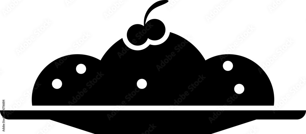 Poster pie, plate icon. simple glyph vector element of food icons set for ui and ux, website or mobile appl