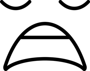 weary, face vector icon
