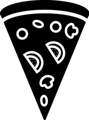 The icon of slice of pizza. Simple flat icon illustration, vector of slice of pizza for a website or mobile application on white background