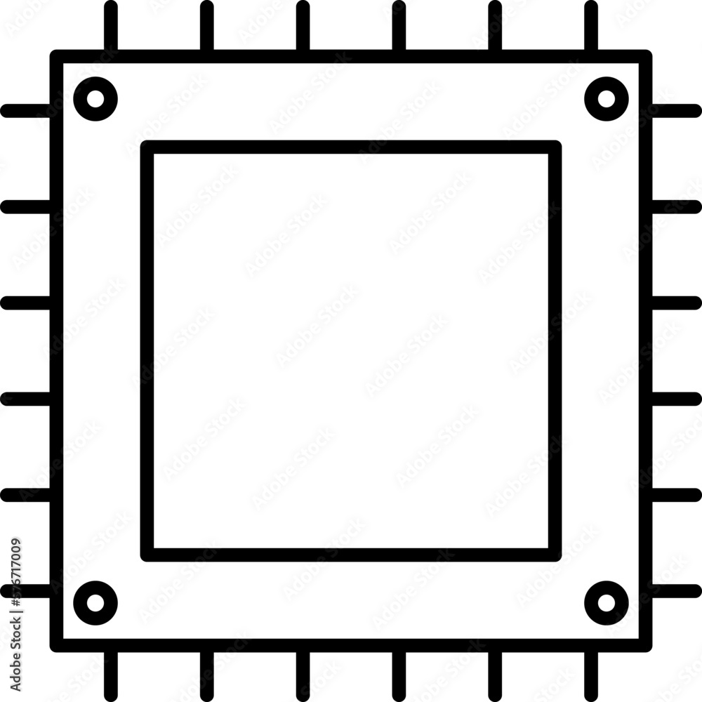 Poster hardware, processor, chip icon. simple thin line, outline vector of hardware icons for ui and ux, we