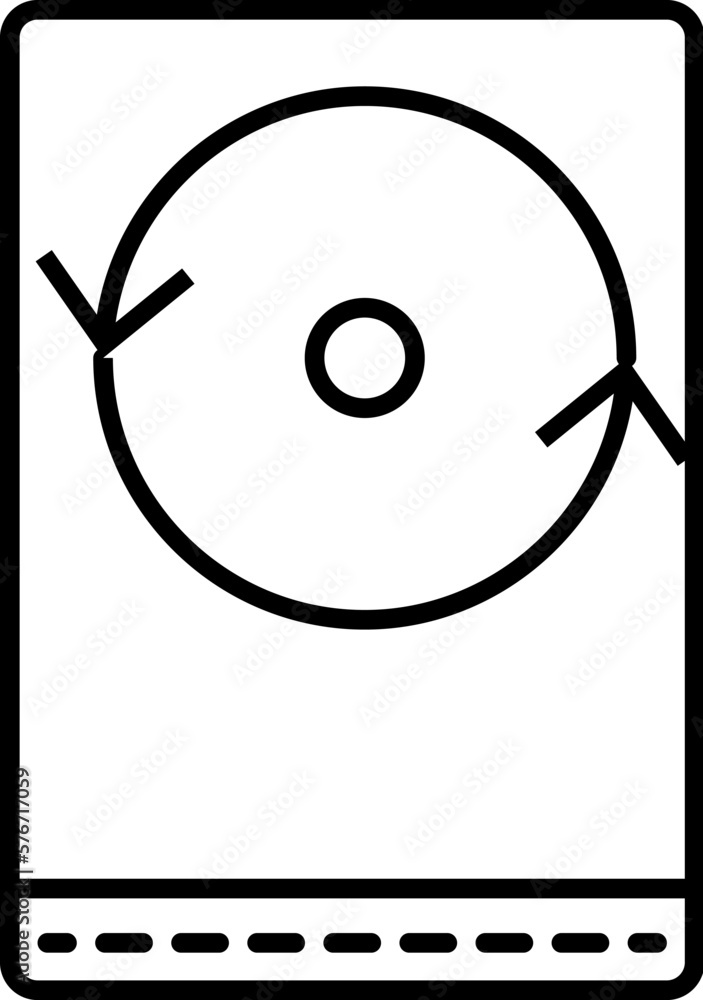 Poster hardware, hard disk icon. simple thin line, outline vector of hardware icons for ui and ux, website 