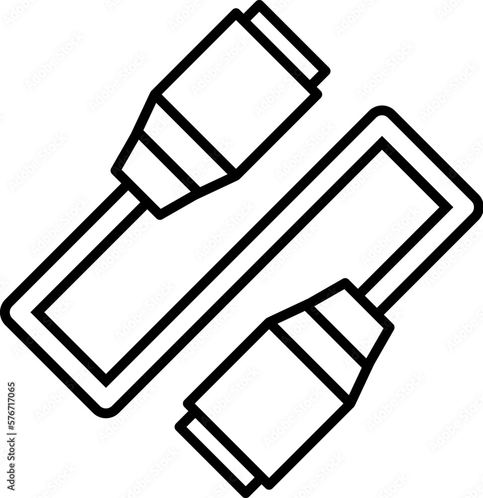 Poster hardware, lan cable icon. simple thin line, outline vector of hardware icons for ui and ux, website 