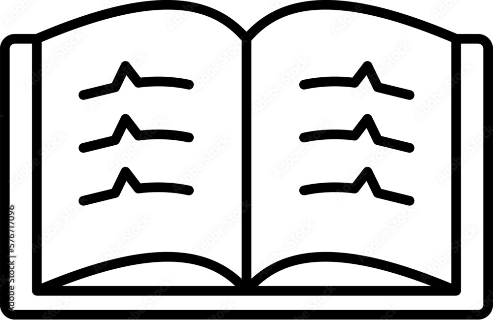 Poster book icon. simple thin line, outline vector of history icons for ui and ux, website or mobile applic