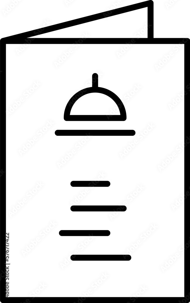 Poster menu icon. simple thin line, outline vector of hotel service icons for ui and ux, website or mobile 
