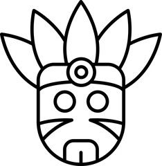 History, Indians icon. Simple thin line, outline vector of History icons for UI and UX, website or mobile application on white background