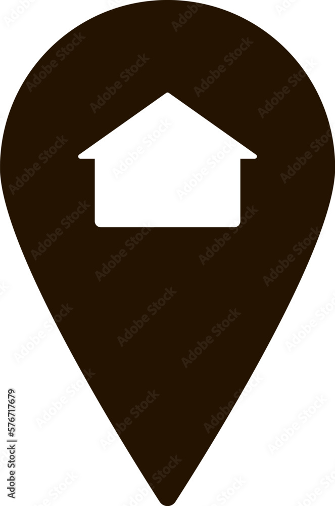Poster location, home icon. simple glyph, flat vector of location icons for ui and ux, website or mobile ap