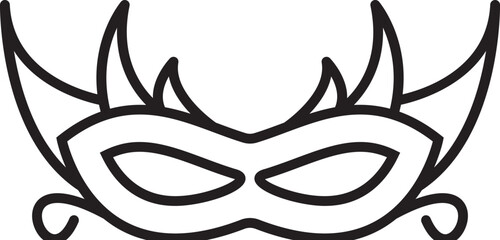 Mardi gras, mask vector icon