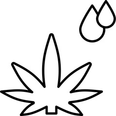 marijuana, drop, oil icon. Simple thin line, outline vector of Marijuana icons for UI and UX, website or mobile application on white background