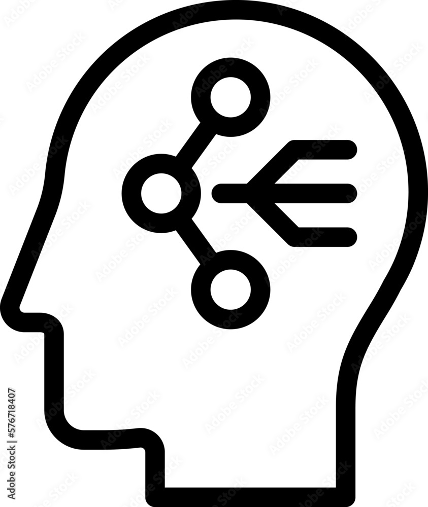 Poster human, brain, sharing icon. simple thin line, outline vector of mind process icons for ui and ux, we