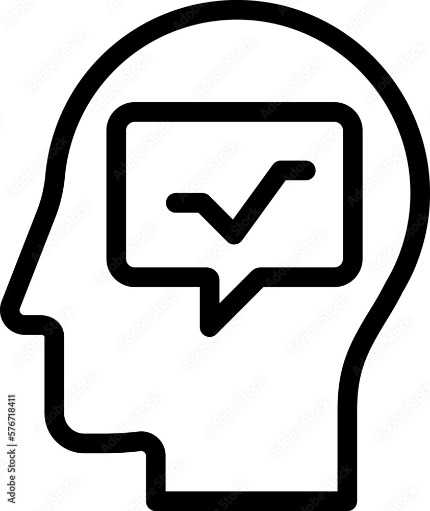 Poster human, brain, communication icon. simple thin line, outline vector of mind process icons for ui and 
