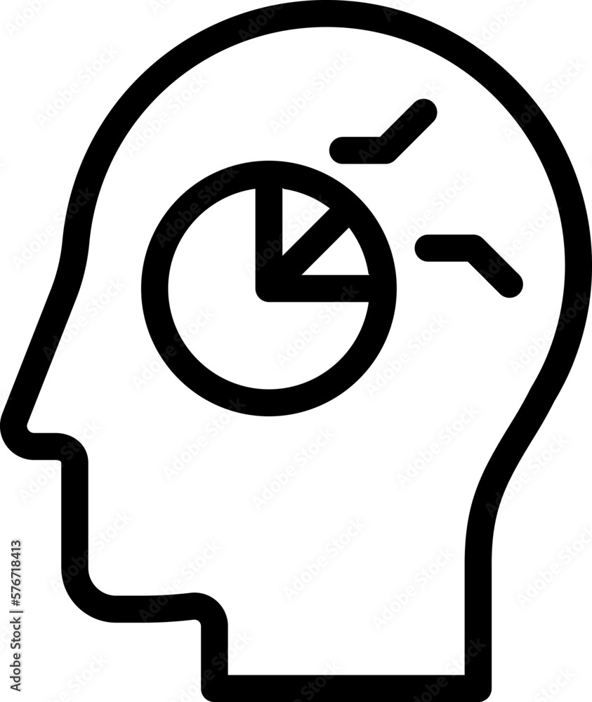 Poster human, brain, planning, process icon. simple thin line, outline vector of mind process icons for ui 