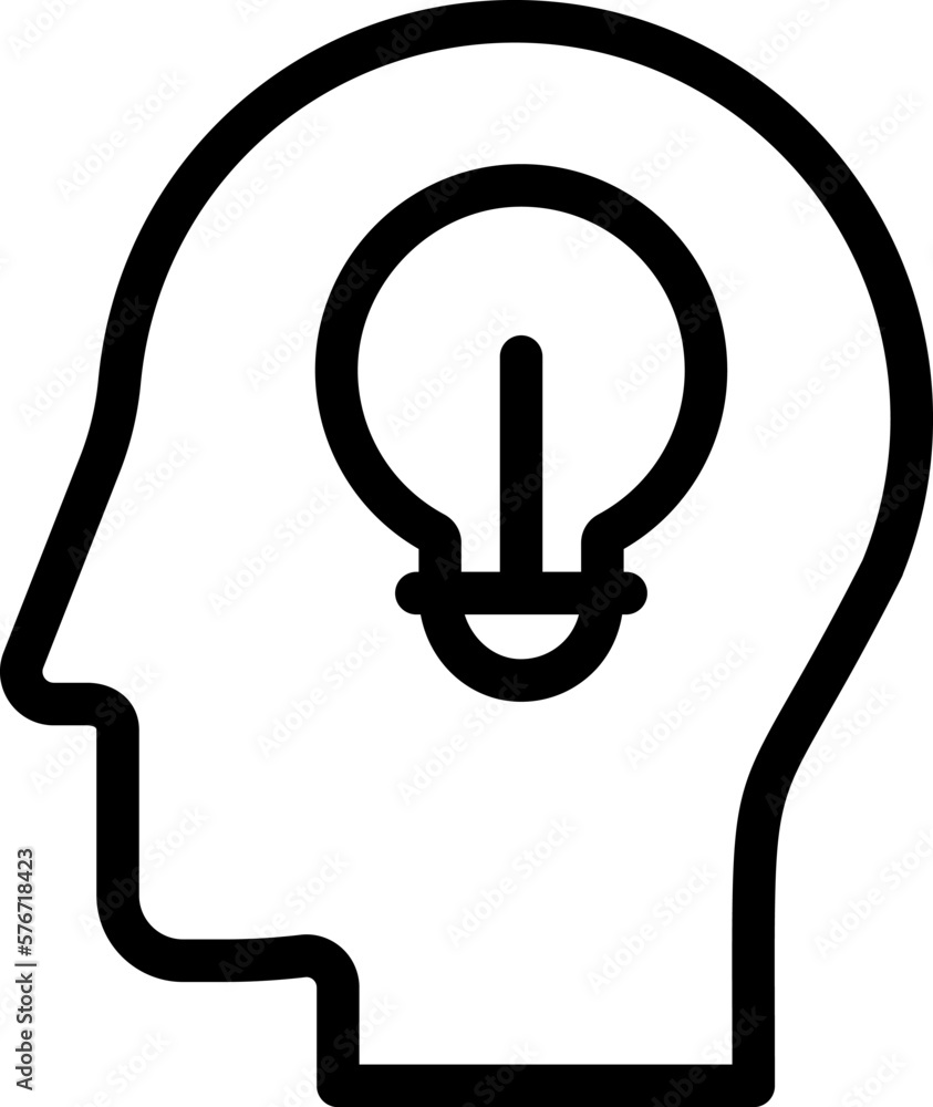 Aufkleber human, brain, communication icon. simple thin line, outline vector of mind process icons for ui and 