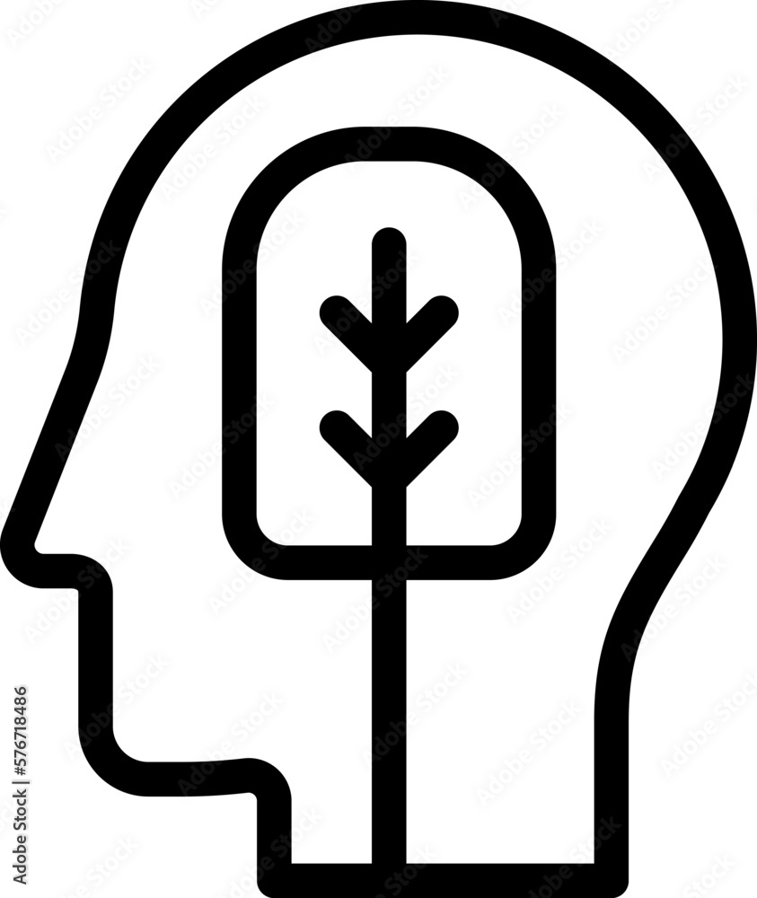 Poster human, brain, clean icon. simple thin line, outline vector of mind process icons for ui and ux, webs