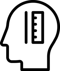 human, brain, education icon. Simple thin line, outline vector of Mind process icons for UI and UX, website or mobile application on white background