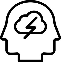 human, brain, brainstorming icon. Simple thin line, outline vector of Mind process icons for UI and UX, website or mobile application on white background