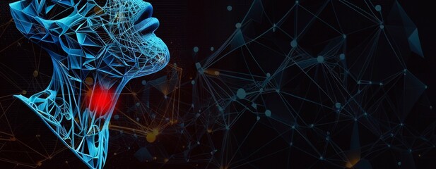 Abstract image Osteochondrosis in the form of a starry sky or Generative AI