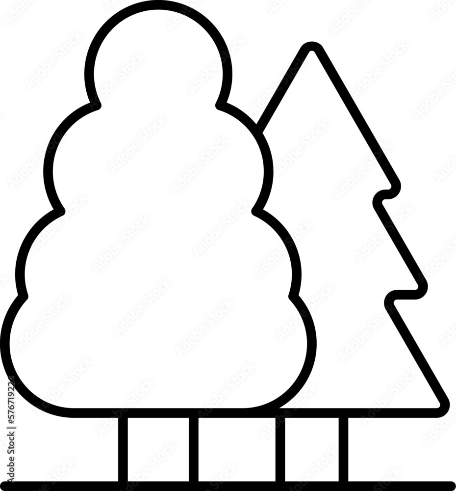 Poster tree icon. simple thin line, outline vector of real estate icons for ui and ux, website or mobile ap