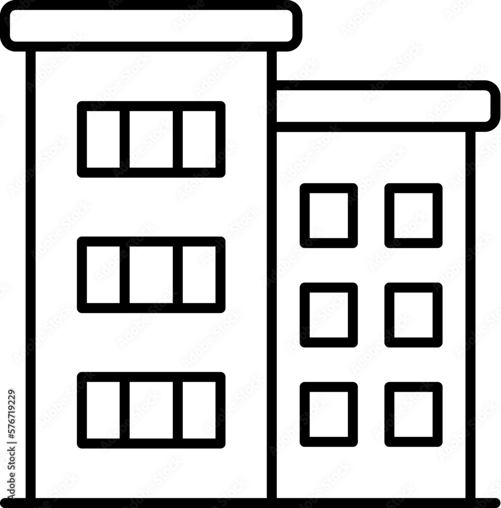 Poster building icon. simple thin line, outline vector of real estate icons for ui and ux, website or mobil