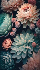 Fototapeta na wymiar Beautiful floral texture and pattern, made with generative ai