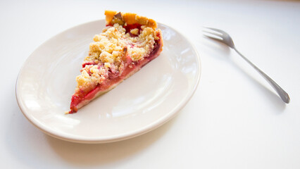 Dessert with red fruits such as raspberries, strawberries, blackberries or blueberries.