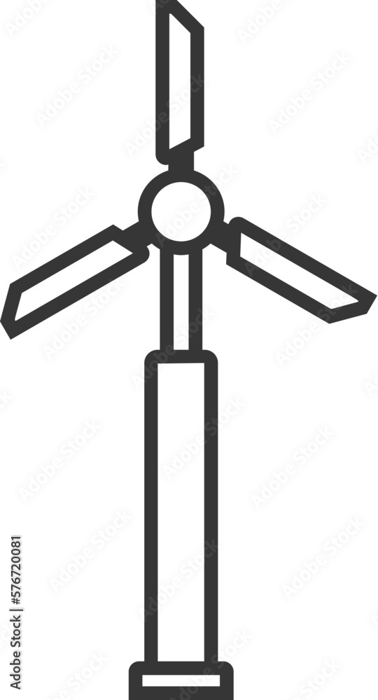 Aufkleber windmill icon. simple outline vector of sustainable energy set icons for ui and ux, website or mobil