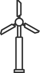 Windmill icon. Simple outline vector of Sustainable Energy set icons for UI and UX, website or mobile application on white background