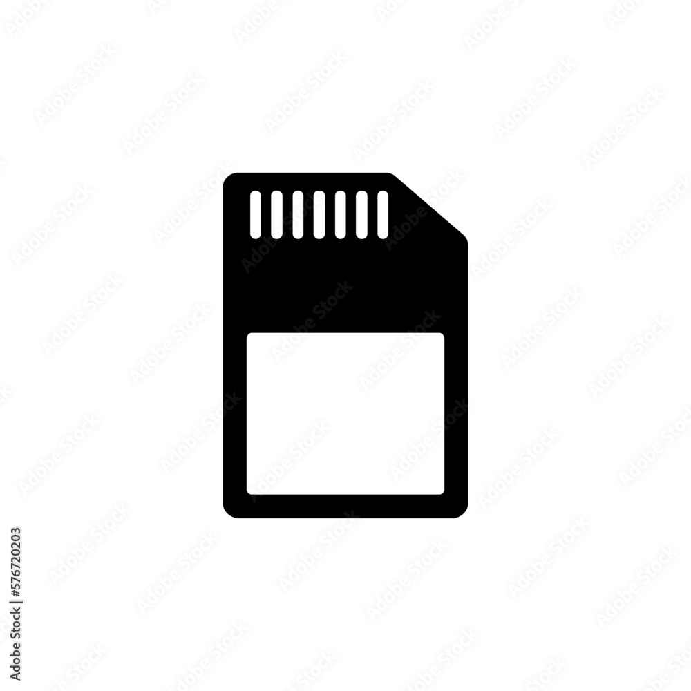 Poster sd memory card icon. simple glyph, flat vector of technology icons for ui and ux, website or mobile 