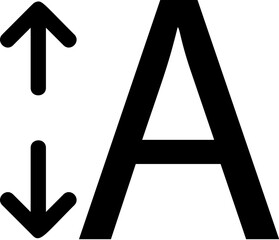 height text icon. Simple glyph vector of text editor set icons for UI and UX, website or mobile application on white background