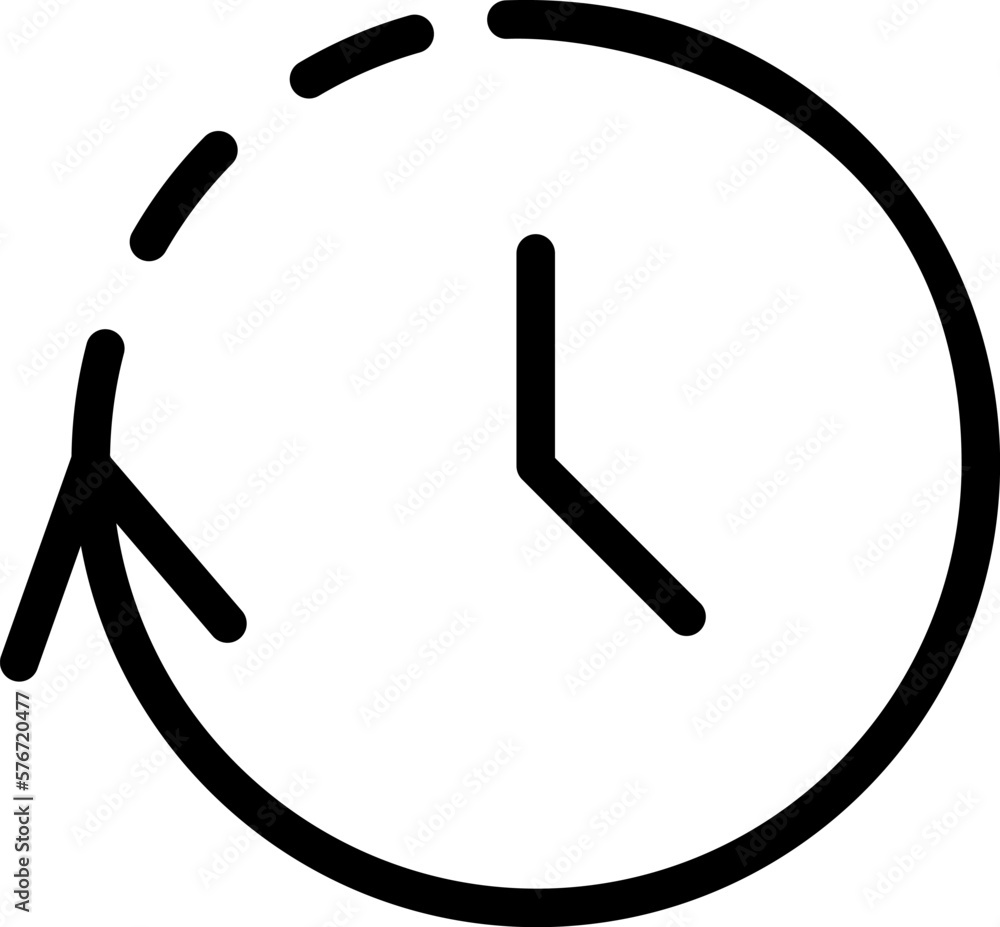 Poster time left icon. simple thin line, outline vector of time icons for ui and ux, website or mobile appl