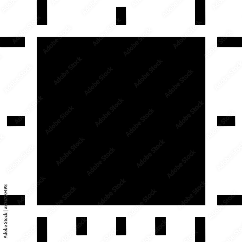 Poster print guides, text vector icon