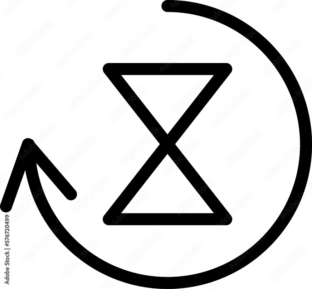 Poster time left icon. simple thin line, outline vector of time icons for ui and ux, website or mobile appl