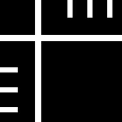 Fototapeta premium Crop, text vector icon