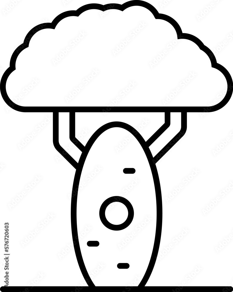 Poster tree, baobab icon. simple thin line, outline vector of trees icons for ui and ux, website or mobile 