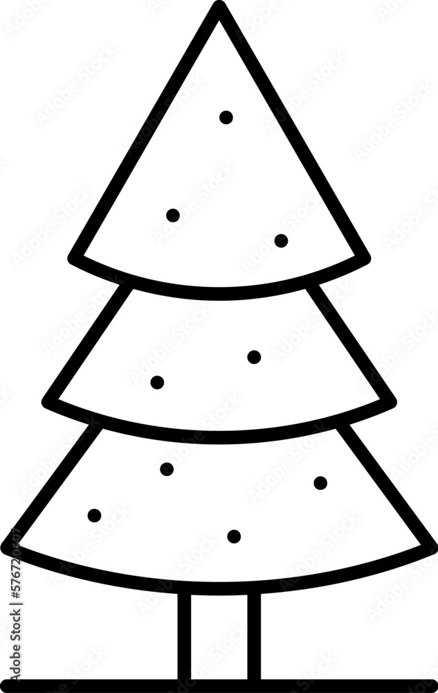 Poster tree, spruce icon. simple thin line, outline vector of trees icons for ui and ux, website or mobile 