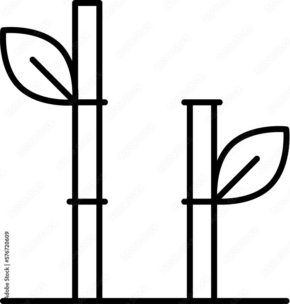 Poster tree, bamboo icon. simple thin line, outline vector of trees icons for ui and ux, website or mobile 