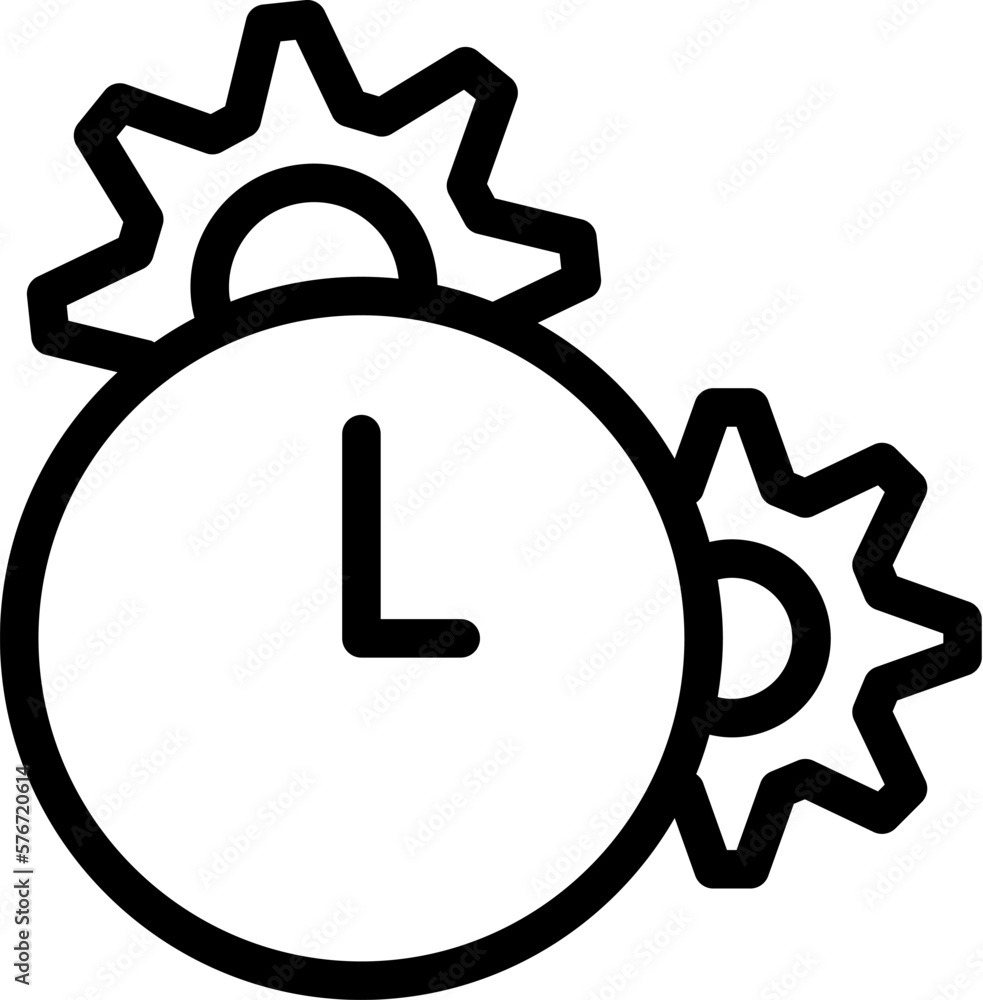 Poster time, setting icon. simple thin line, outline vector of time icons for ui and ux, website or mobile 
