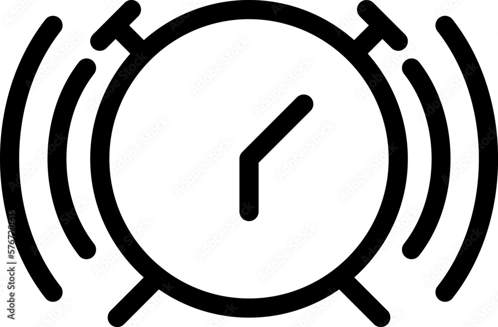 Poster alarm clock icon. simple thin line, outline vector of time icons for ui and ux, website or mobile ap